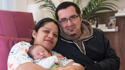 Das Neujahrsbaby am Klinikum Ansbach heißt Marcell Christ. (Foto: ANregiomed/Rainer Seeg)