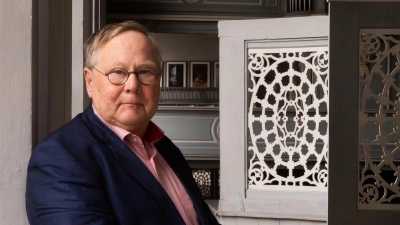 Dr. Andreas Bomba, Intendant der Bachwoche Ansbach, in St. Gumbertus. (Foto: Evi Lemberger)