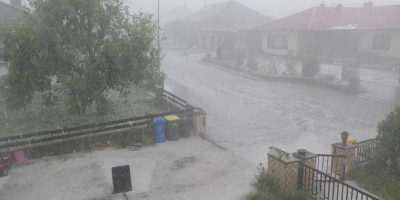 So sah es am Dienstag kurz nach 18 Uhr in Uehlfeld aus.  (Foto: Markus Schneider)