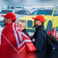 In München wurde bei BMW demonstriert.  (Foto: Sven Hoppe/dpa)