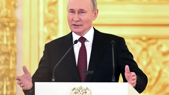 Russland werde alle Mittel einsetzen, um seine territoriale Unversehrtheit zu schützen, sagte Russlands Präsident Wladimir Putin. (Foto: Pavel Bednyakov/Pool Sputnik Kremlin/AP/dpa)