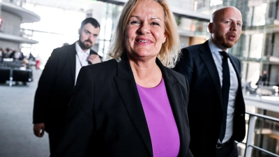 Innenministerin Nancy Faeser ließ ein umstrittenes Wahlvideo löschen. (Foto: Britta Pedersen/dpa)