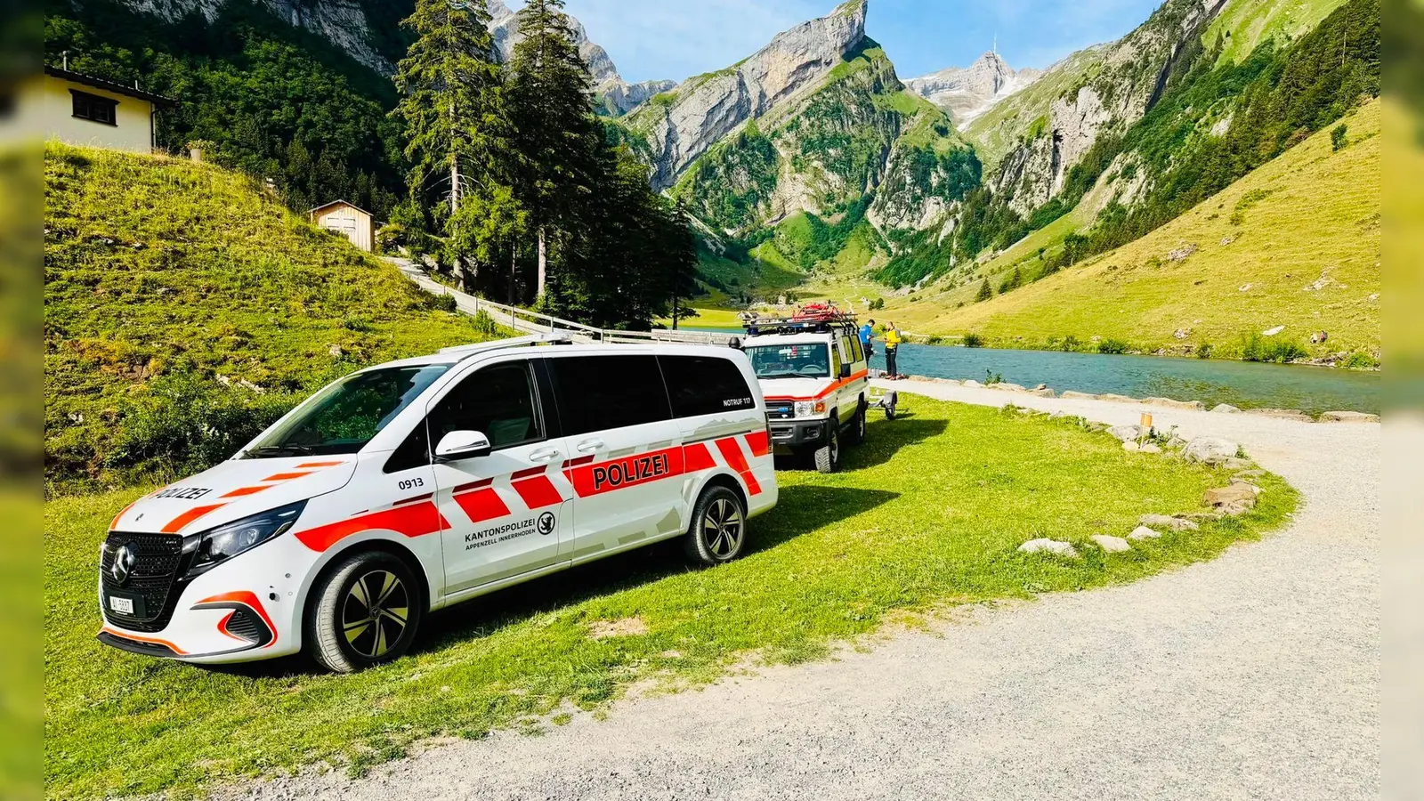 Ein 19-jähriger Deutscher ist beim Baden in einem Schweizer Bergsee ums Leben gekommen. (Foto: -/Kantonspolizei Appenzell Innerrhoden/dpa)