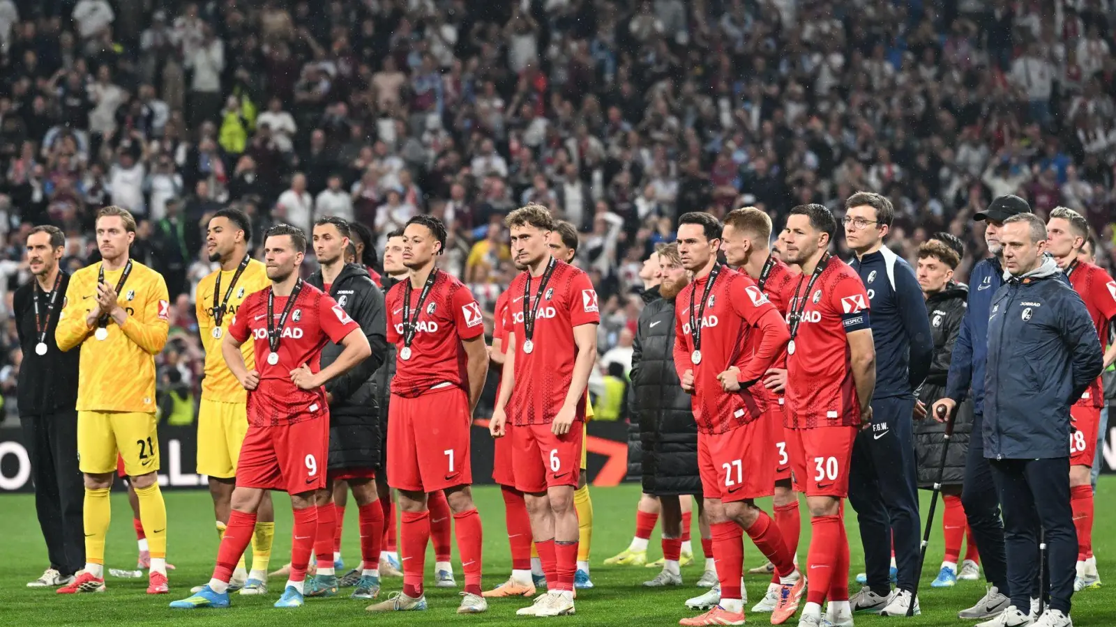 Dem SC Freiburg blieb die Körnung einer famosen Europa-League-Saison verwehrt. (Foto: Robert Michael/dpa)