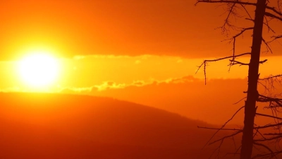 Je später der Abend, desto eindrucksvoller die Sonne. (Archivbild) (Foto: Matthias Bein/dpa/ZB)