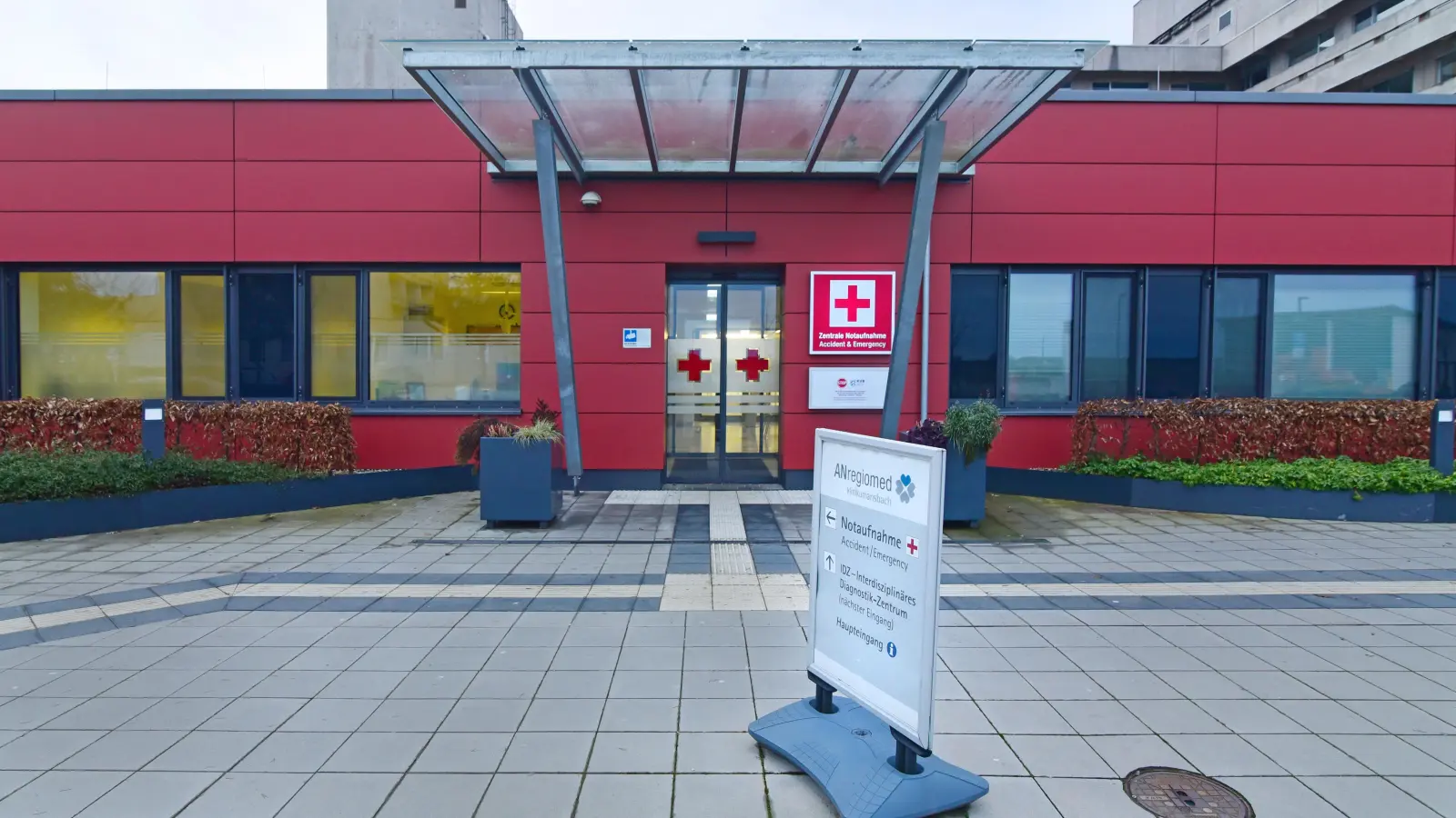 Notaufnahme der Klinikum ANregiomed in Ansbach (Foto: Sarina Schwinn)
