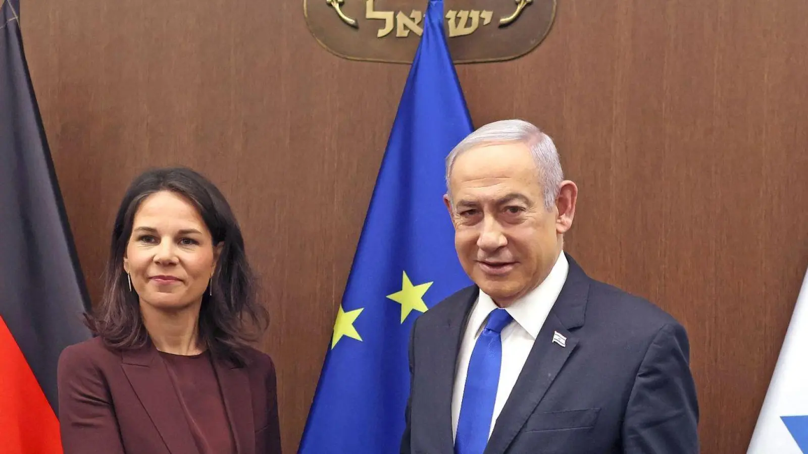 Außenministerin Annalena Baerbock ist angesichts der angespannten Lage erneut zu Israels Premierminister Benjamin Netanjahu gereist. (Foto: Ilia Yefimovich/dpa)