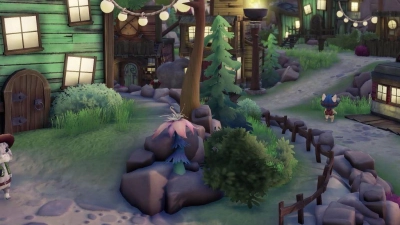 Häuser, Bäume, Pflanzen, Katze mit Hut - die Welt von „Whisker Waters“ ist voller kleiner Details. (Foto: Merge Games/Merge Games/dpa)