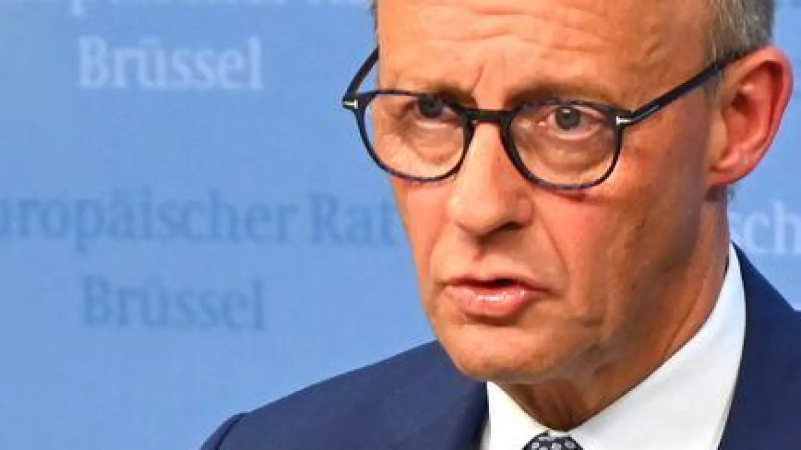 Kanzler Friedrich Merz sieht durch die US-Zölle deutsche Unternehmen in Gefahr. (Foto: Ansgar Haase/dpa)