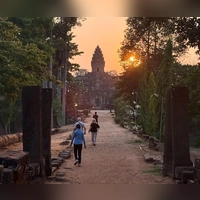 Touristenflaute am Tempel: Das Angkor-Weltkulturerbe ist derzeit wenig besucht - auch der zugehörige Tempelberg Bakong. (Foto: Carola Frentzen/dpa-tmn)