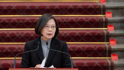 Einem Bericht zufolge plant Taiwans Präsidentin Tsai Ing-wen im April einen Zwischenstopp in Kalifornien einzulegen. (Foto: Wang Yu Ching/Presidential Palace of Twain/dpa/Archiv)