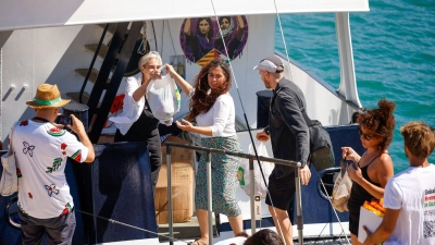 Die Gaza-Hilfsflotte hatte wegen schlechten Wetters ihre Fahrt unterbrochen. (Foto: Kike Rincón/EUROPA PRESS/dpa)