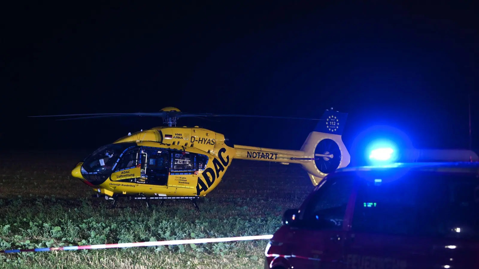 Auch Rettungshubschrauber waren im Einsatz. (Symbolbild) (Foto: Heiko Rebsch/dpa)