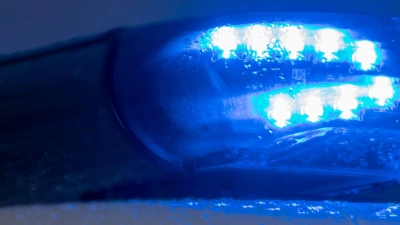 Blaulichter leuchten auf einem Streifenwagen. (Foto: Jens Büttner/dpa-Zentralbild/dpa/Symbolbild)