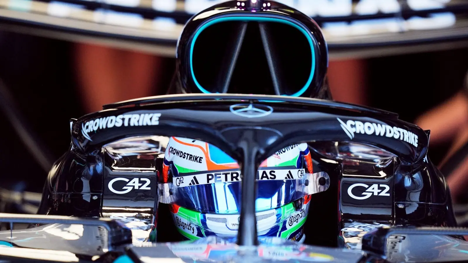 Mercedes-Teenager Kimi Antonelli rast zur Pole Position in Miami. (Foto: Rebecca Blackwell/Pool AP/AP/dpa)