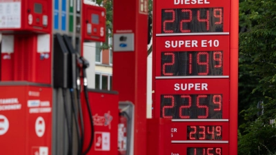 Die Spritpreise in Deutschland bleiben hoch. (Archivbild) (Foto: Sebastian Kahnert/dpa)