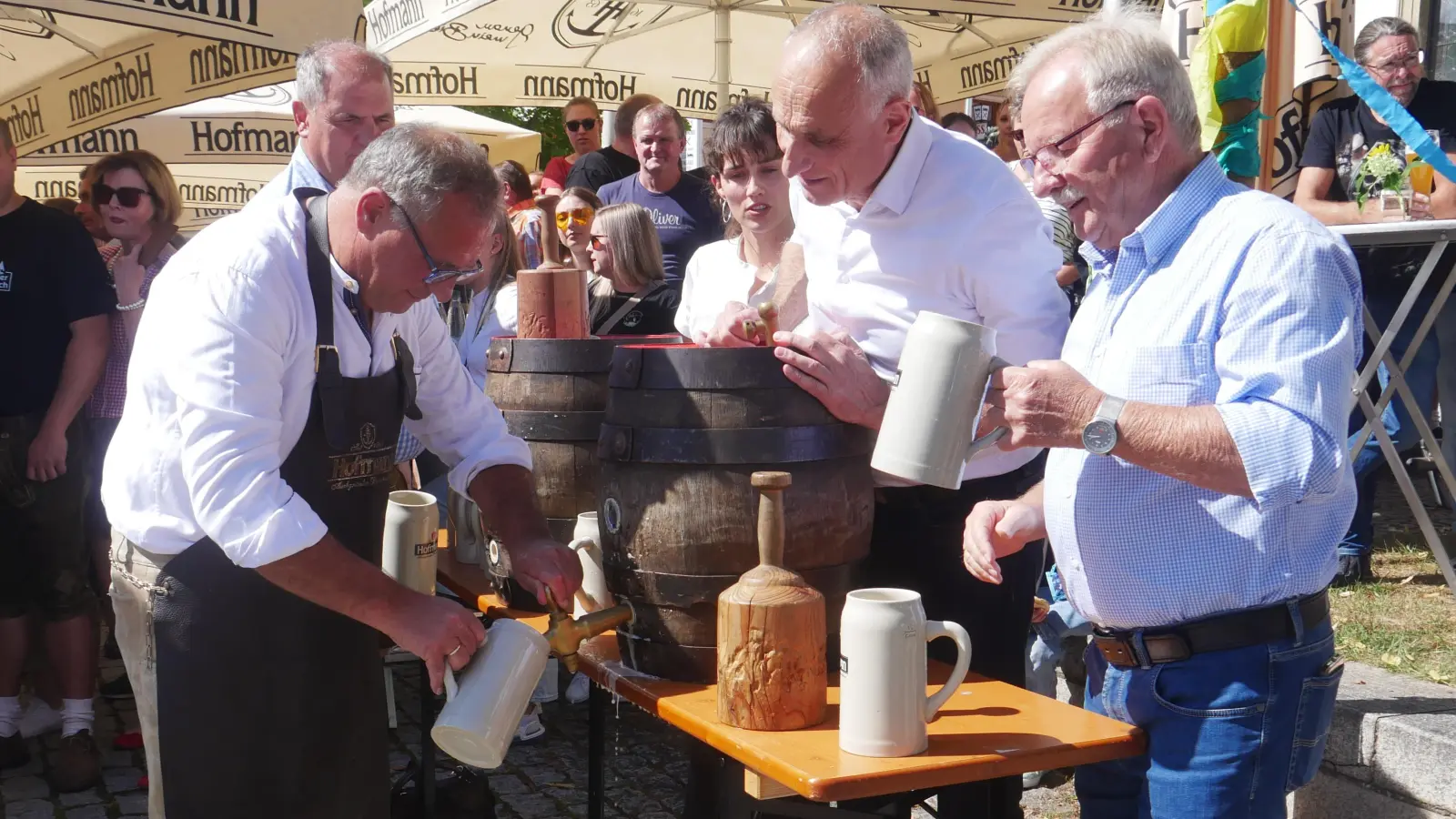 Den Bieranstich wird Bürgermeister Armin Luther vornehmen.  (Foto: Martina Hinkelmann)