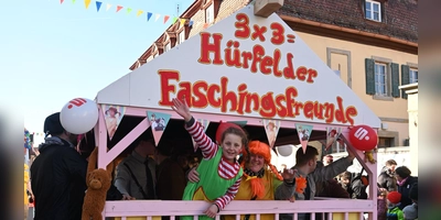 Die Hürfelder Faschingsfreunde grüßten als Pippi Langstrumpf. (Foto: Judith Marschall)
