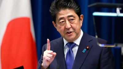 Japans damaliger Premierminister Shinzo Abe im September 2017. (Foto: Shizuo Kambayashi/AP/dpa)