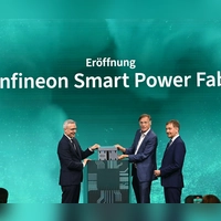 Infineon hat in Dresden eine neue Chipfabrik eröffnet  - die größte weltweit für Leistungshalbleiter. (Foto: Robert Michael/dpa)