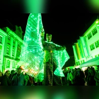 Während der Grünen Nacht haben Geschäfte und Kulturorte geöffnet, auf den Straßen sind „grüne Gestalten” unterwegs. (Archivbild: Evi Lemberger)