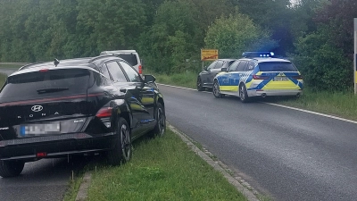 Der Autofahrer setzte seinen Pkw auf die Verkehrsinsel am Ortsausgang von Dachsbach. (Foto: Sandra Buchwald)