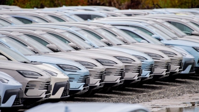 Elektrofahrzeuge von BYD stehen im Hafengebiet von Wilhelmshaven. Chinesische Hersteller drängen weiter auf den EU-Automarkt. (Archivbild) (Foto: Hauke-Christian Dittrich/dpa)