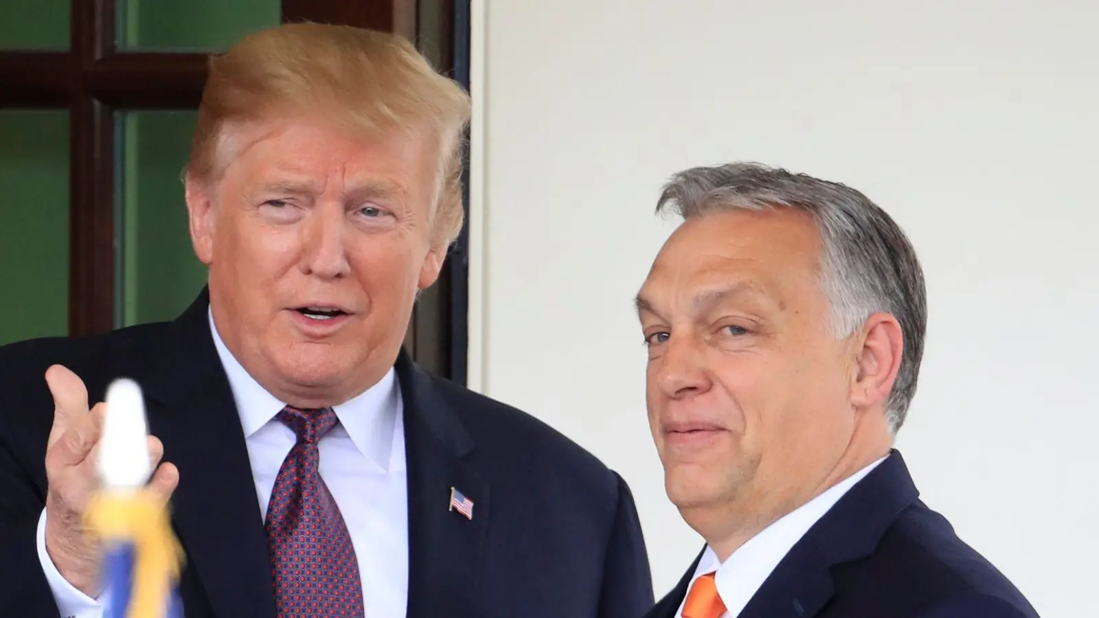 Donald Trump und Viktor Orban im Januar 2022 im Weißen Haus. (Foto: Manuel Balce Ceneta/AP/dpa)