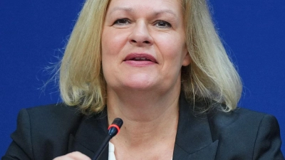 Nancy Faeser (SPD), Bundesministerin des Innern und Heimat, spricht. (Foto: Soeren Stache/dpa)