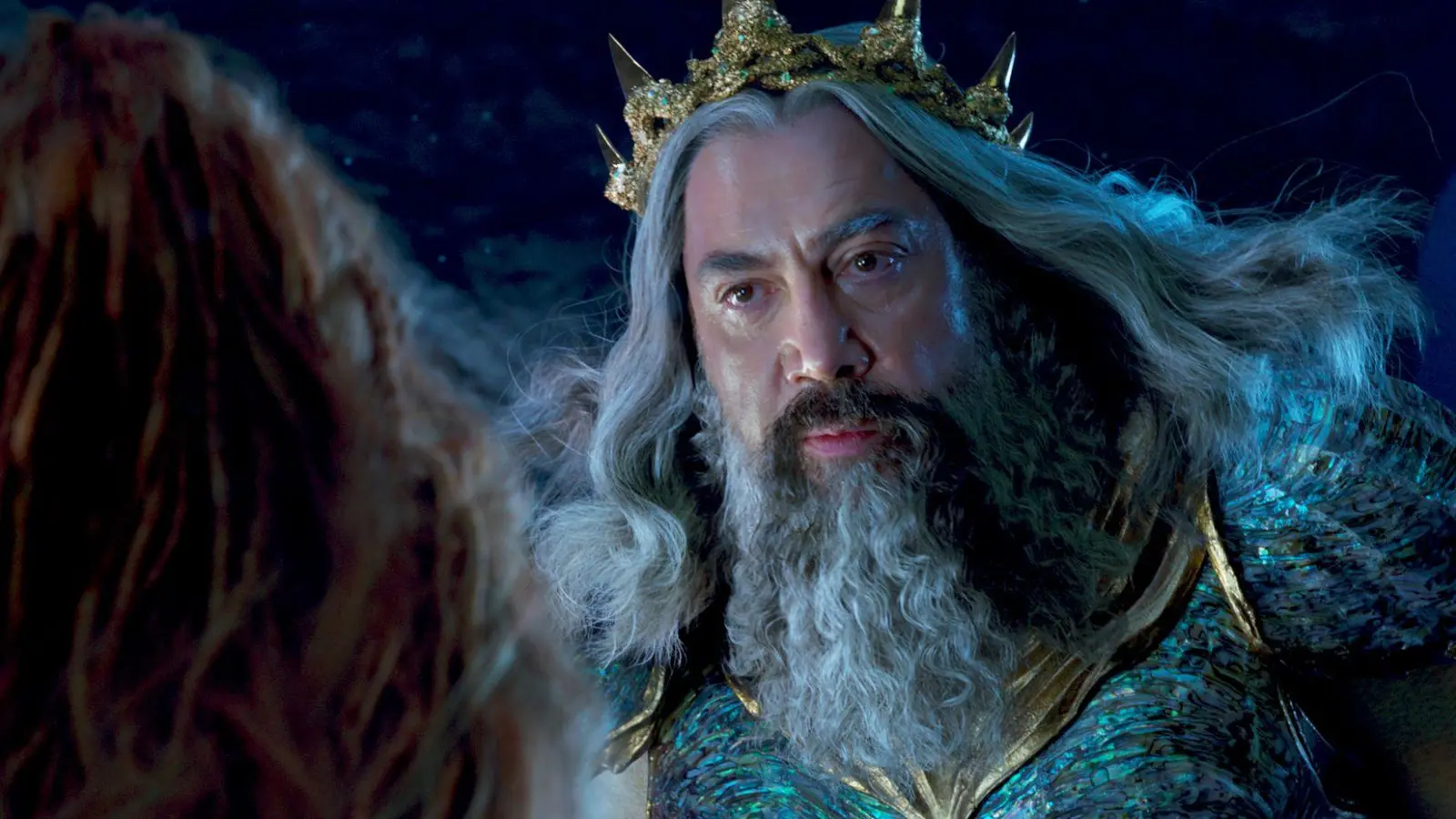 Javier Bardem spielt in der aktuellen  „Arielle“-Verfilmung König Triton. (Foto: -/Disney/dpa)