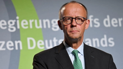 Bundeskanzler Friedrich Merz sagt Ostdeutschland weitere Unterstützung bei Infrastrukturinvestitionen zu. (Foto: Martin Schutt/dpa)