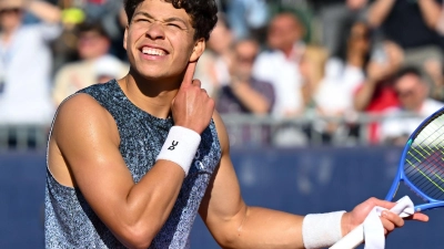 Vorjahresfinalist Ben Shelton spielt erneut um den Einzug ins Endspiel von München. (Foto: Sven Hoppe/dpa)
