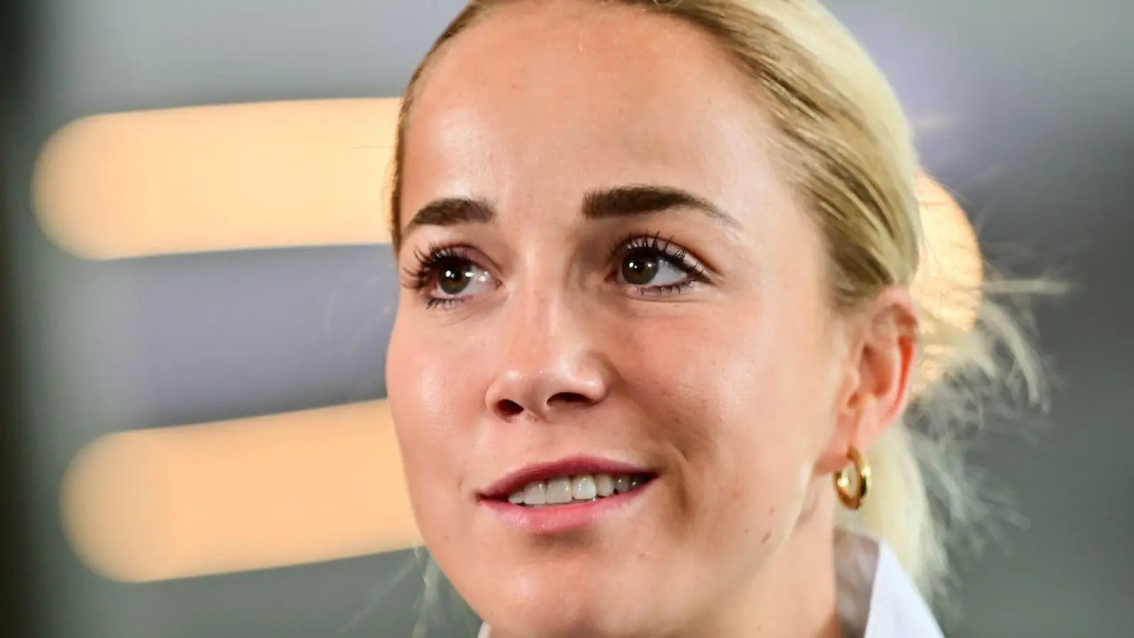 Sieht die Zukunft positiv: DFB-Kapitänin Giulia Gwinn. (Foto: Sebastian Christoph Gollnow/dpa)