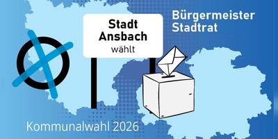 In Ansbach steht am 8. März 2026 die Kommunalwahl an. (Grafik: Susanne Pöhlmann)