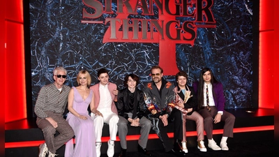 Der „Stranger Things“-Cast kehrt für die fünfte Staffel zurück. (Archivbild) (Foto: Evan Agostini/Invision/AP/dpa)