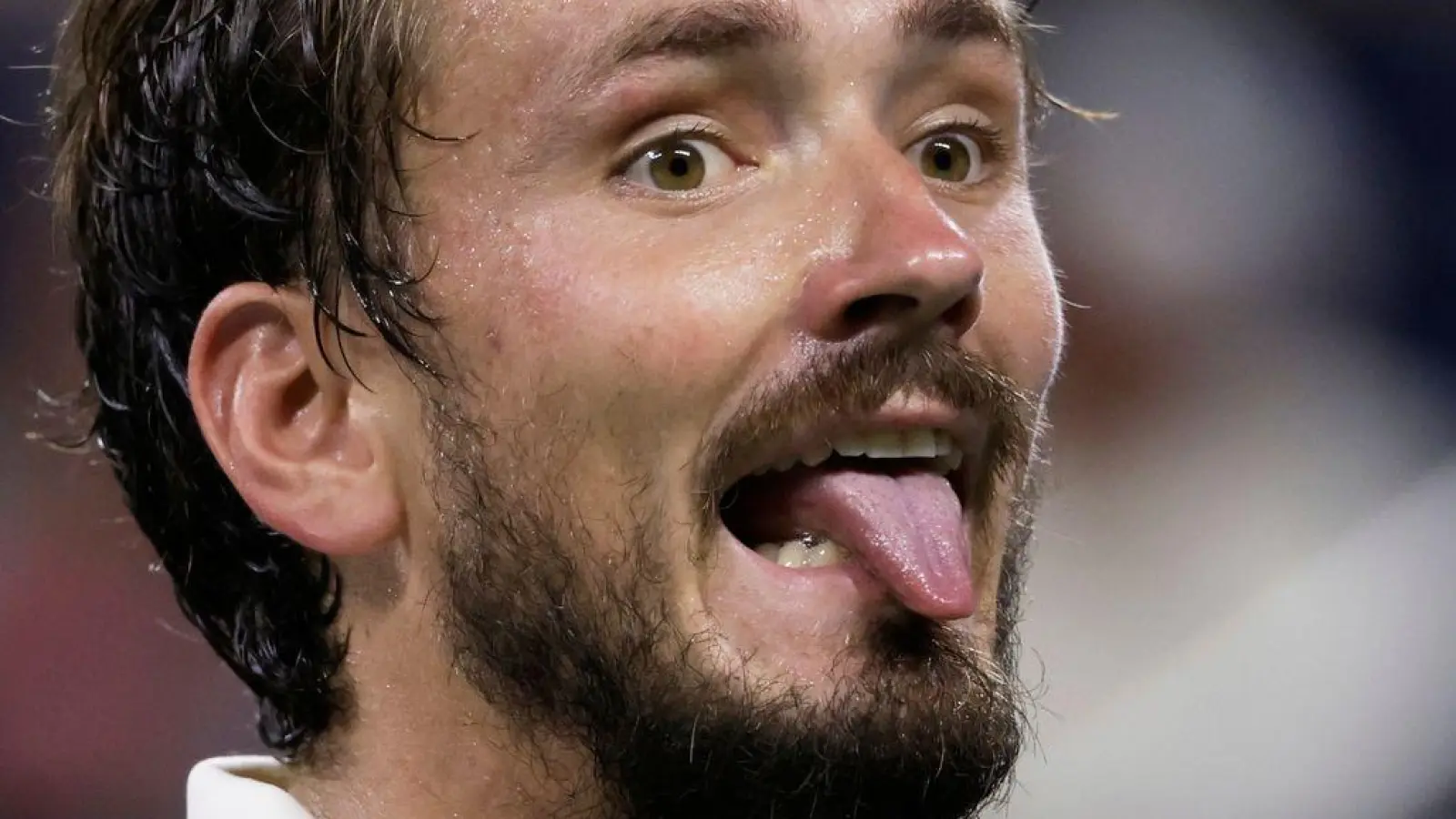 Im Match von Daniil Medwedew kam es zu irren Szenen. (Foto: Adam Hunger/AP/dpa)