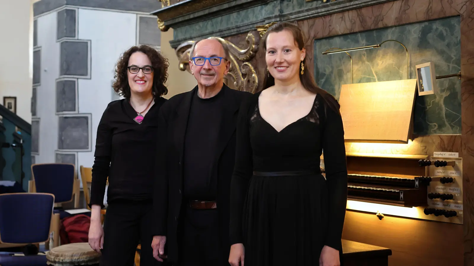 Gestalteten das Festkonzert zur Orgeleinweihung (von links): Cornelia Milatz, Christoph Reinhold Morath und Michaela Kögel (Foto: Thomas Wirth)