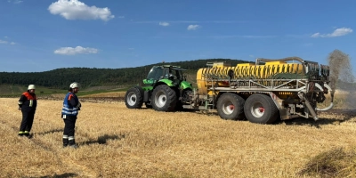 Bei Ippesheim brannte am Mittwoch erneut ein Feld. (Foto: Kreisfeuerwehrverband NEA)