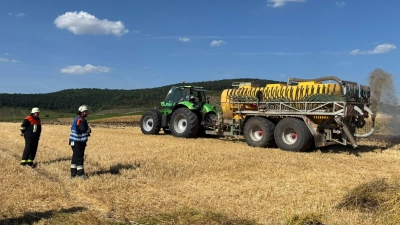 Bei Ippesheim brannte am Mittwoch erneut ein Feld. (Foto: Kreisfeuerwehrverband NEA)