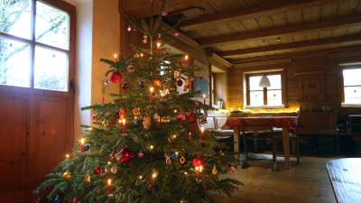 Ein Weihnachtsbaum mit echten Kerzen - da kommt bei vielen Leuten so richtig Feststimmung auf. (Foto: Karl-Josef Hildenbrand/dpa-tmn)