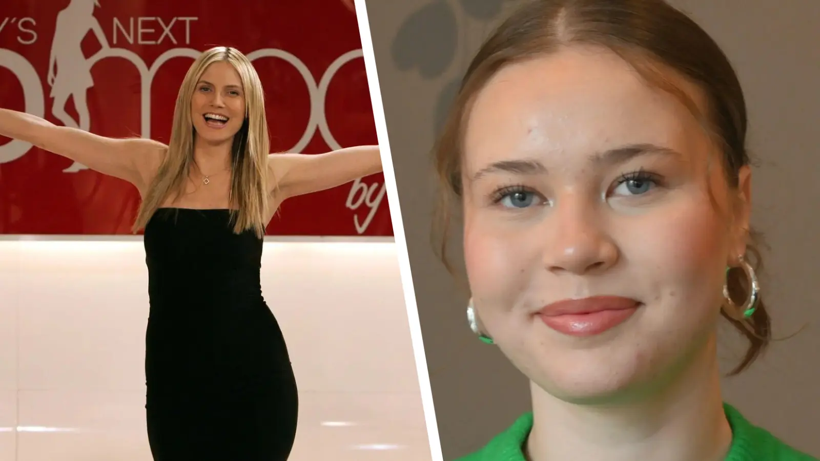 „Ich fand’s schon sehr krass, Heidi Klum da zu sehen“, sagt Maja Gierth über ihre Erlebnisse bei Germany's Next Topmodel 2025. (Foto: Jörg Carstensen/dpa und Andreas Reum)