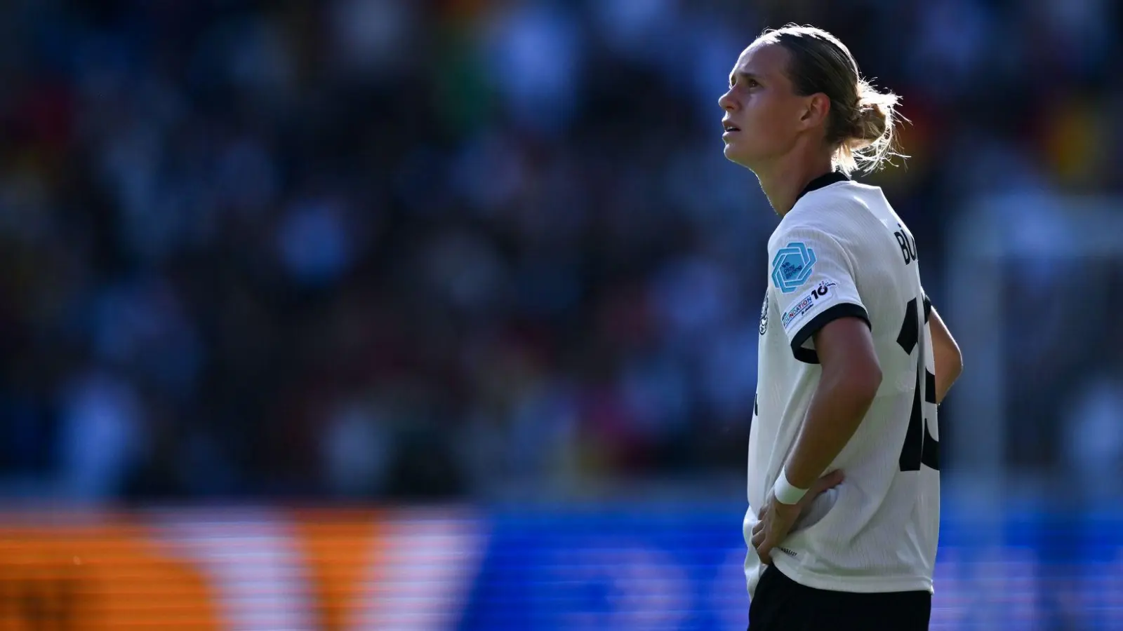 Fußballerin mit beruflichem Weitblick: Klara Bühl. (Foto: Sebastian Christoph Gollnow/dpa)