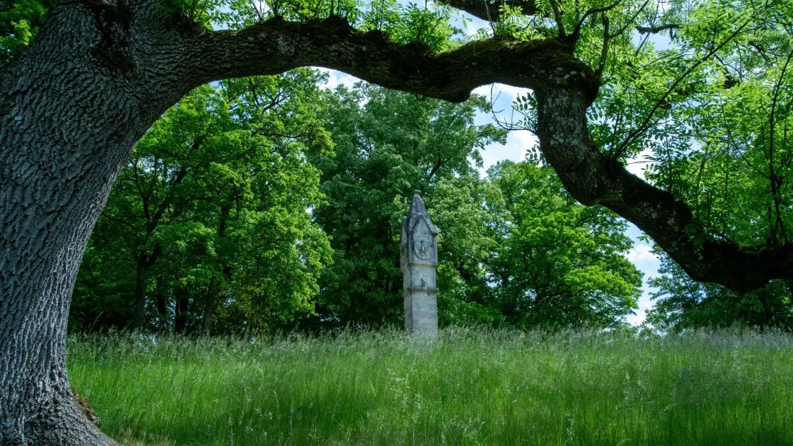 Der Park des Schlosses Rosenau bei Coburg in Bayern. (Foto: Pia Bayer/dpa)