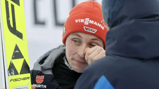 Der Kombinierer Eric Frenzel verdrückte beim letzten Wettkampf seiner Karriere ein paar Tränen. (Foto: Antti Hämäläinen/Lehtikuva/dpa)