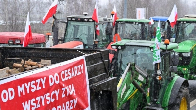 Polnische Landwirte haben landesweit gegen den Europäischen Green Deal und den Zustrom von Waren aus der Ukraine protestiert. (Foto: Przemyslaw Piatkowski/PAP/dpa)