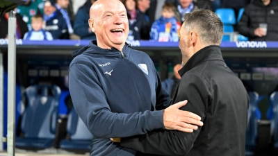 Uwe Rösler hatte bei seiner Rückkehr als Trainer nach Deutschland Grund zur Freude (Foto: Ulrich Hufnagel/dpa)