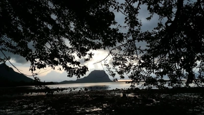 Der Berggipfel Le Morne Brabant auf Mauritius (Foto: Vel Moonien/dpa)