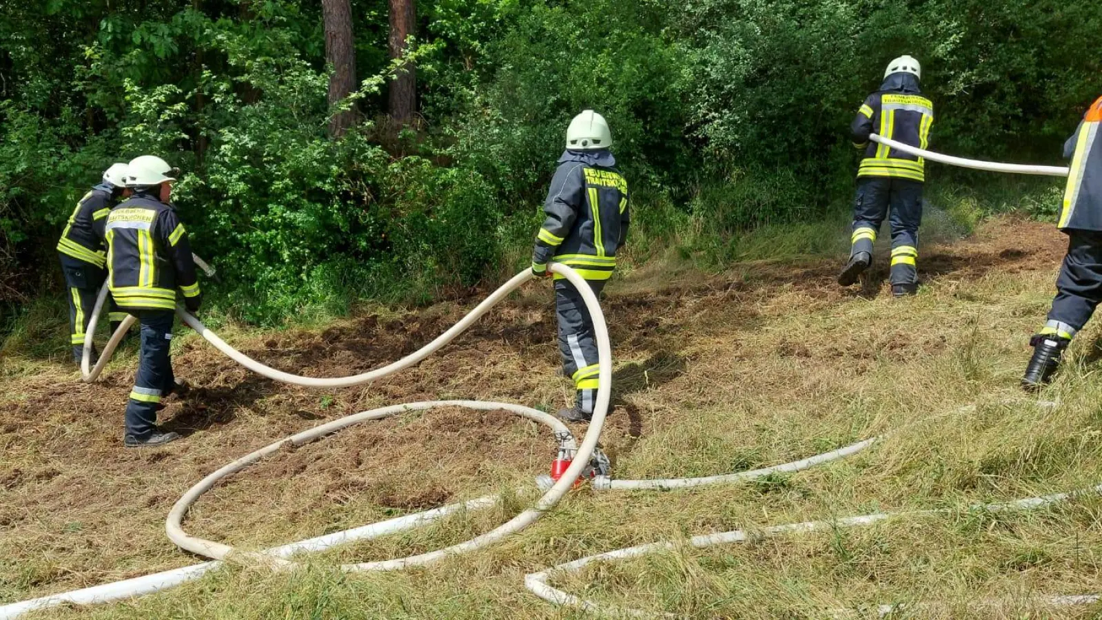 Zu einem Waldbrand mussten die Feuerwehren aus Buch, Trautskirchen und Obernzenn am Pfingstsonntag ausrücken. (Foto: Feuerwehr Trautskirchen)