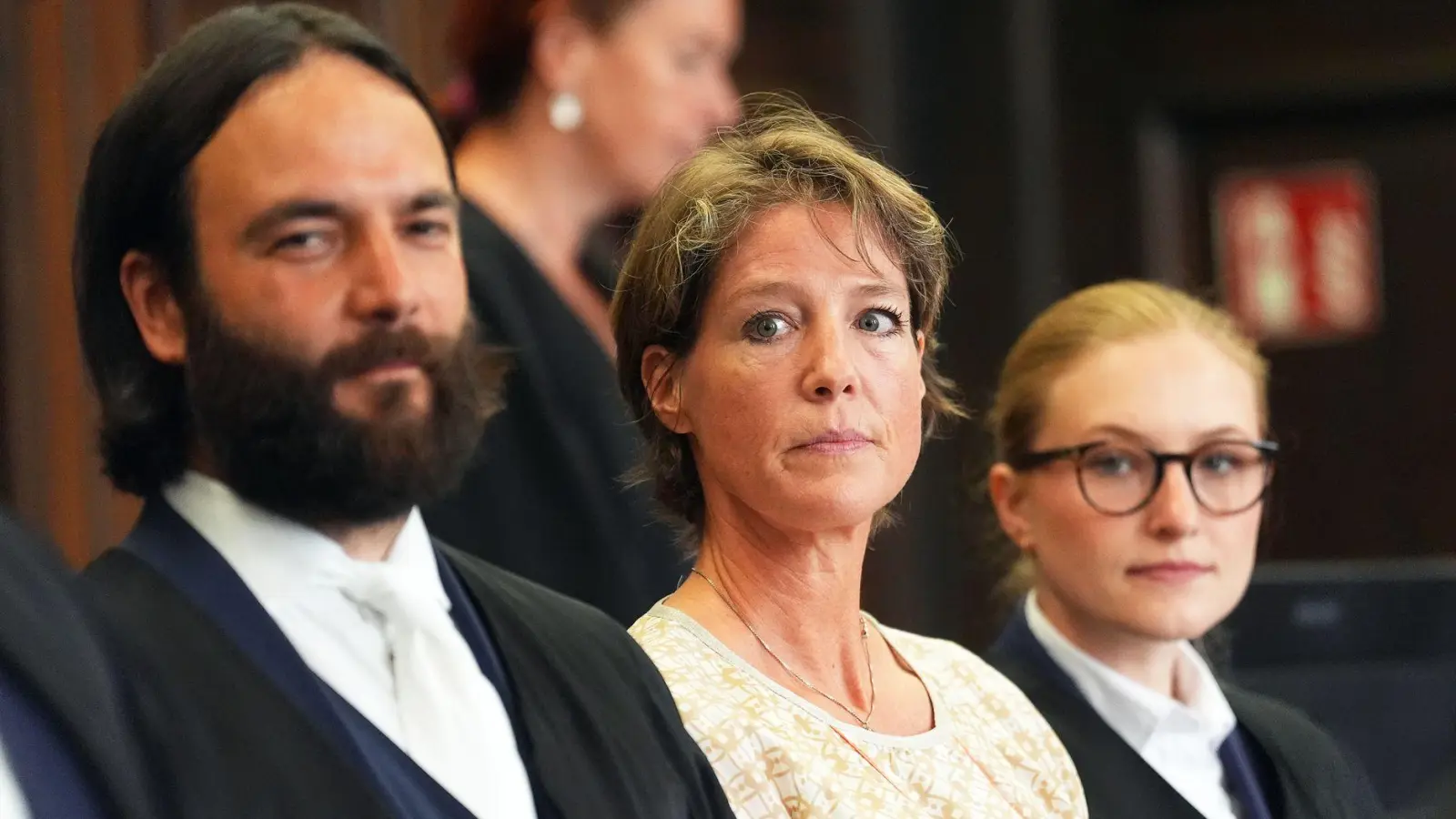 Christina Block will erst einmal von ihrem Schweigerecht Gebrauch machen. (Foto: Marcus Brandt/dpa Pool/dpa)