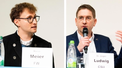 Marco Meier (FW) muss gegen Dr. Jürgen Ludwig (CSU) in die Stichwahl um das Amt des Ansbacher Landrats. (Fotos: Evi Lemberger)